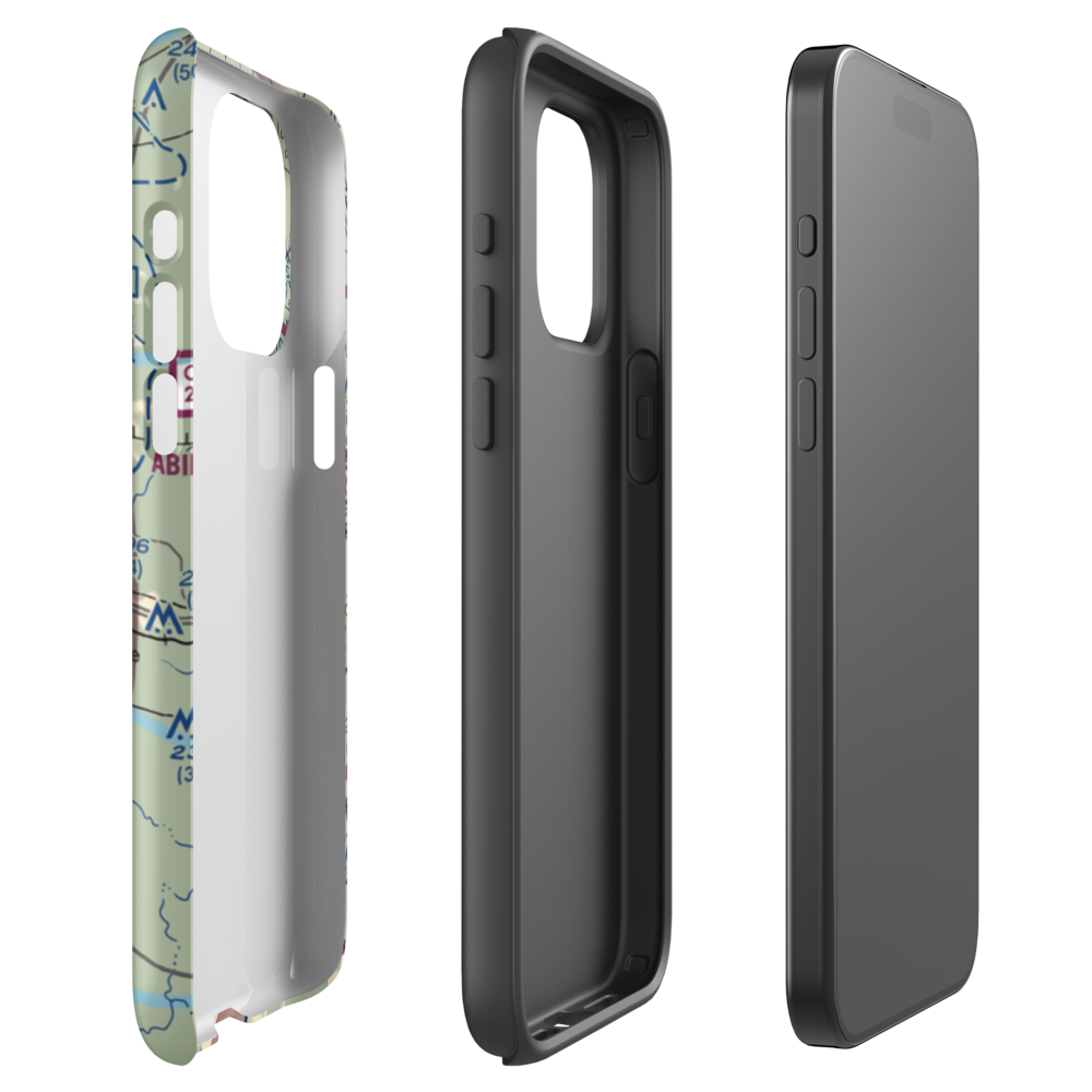 Abilene Executive Airpark (TX00) VFR Sectional  Tough iPhone Case iPhone 15 Pro Max model shown