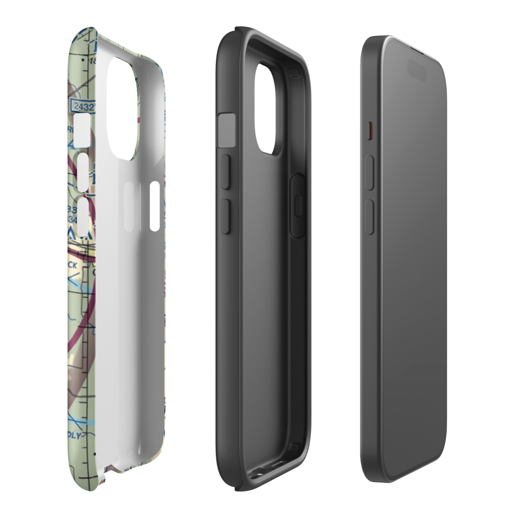 Abilene Regional Airport (ABI) VFR Sectional  Tough iPhone Case iPhone 15 model shown