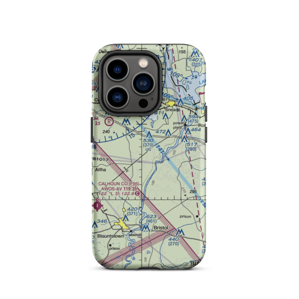 Able Airpark (5FD5) VFR Sectional  Tough iPhone Case iPhone 14 Pro model shown