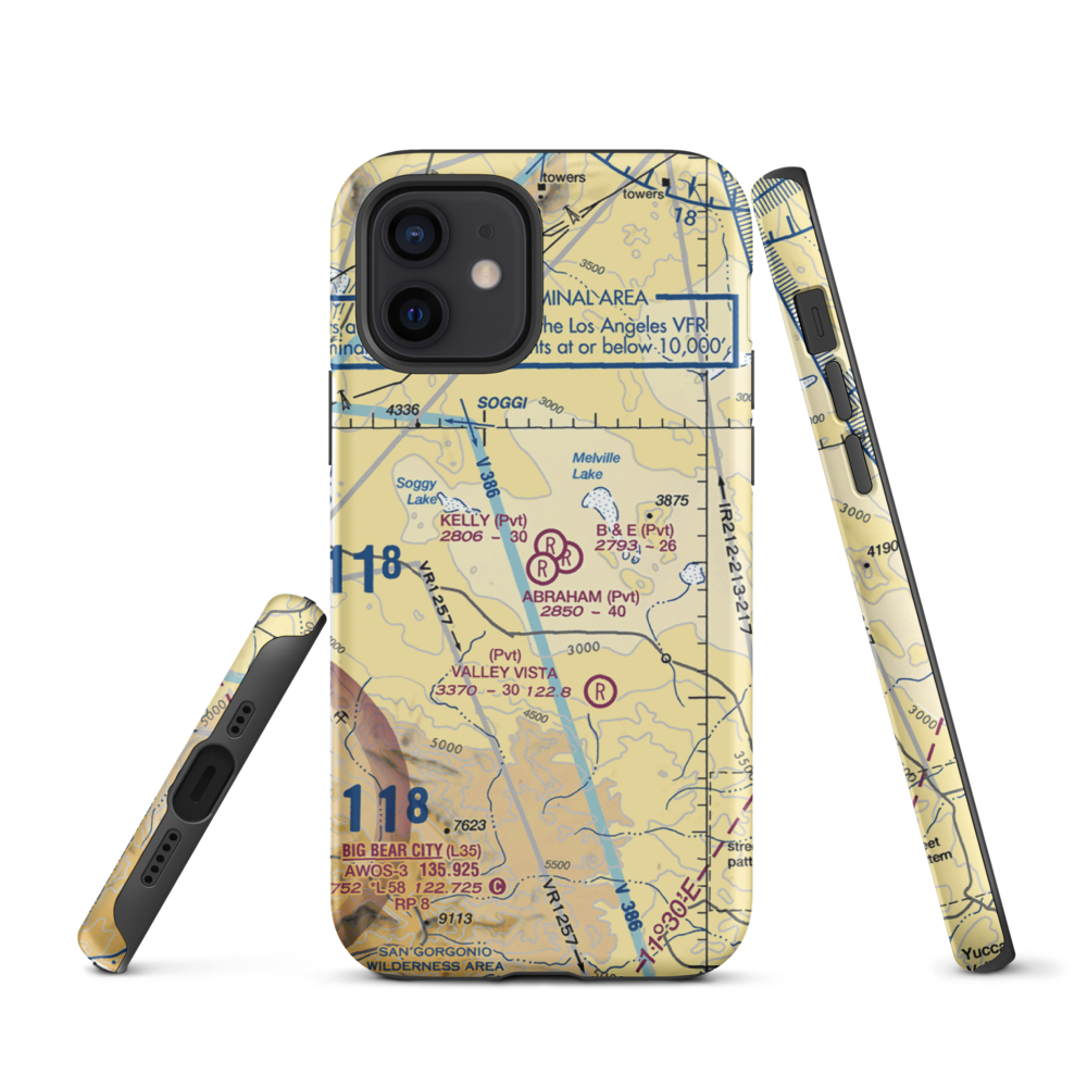 Abraham Ranch Airport (7CA1) VFR Sectional  Tough iPhone Case iPhone 11 Pro model shown
