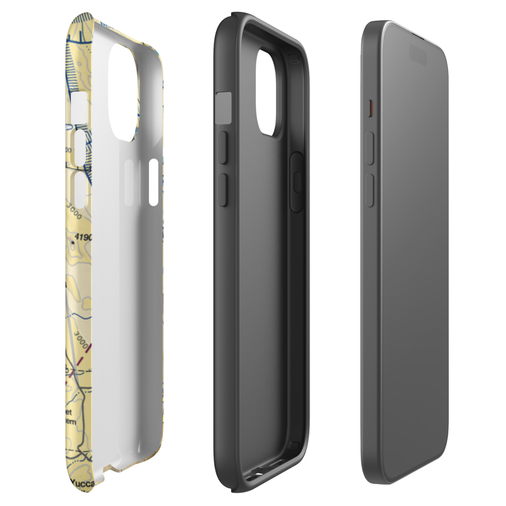 Abraham Ranch Airport (7CA1) VFR Sectional  Tough iPhone Case iPhone 15 Plus model shown