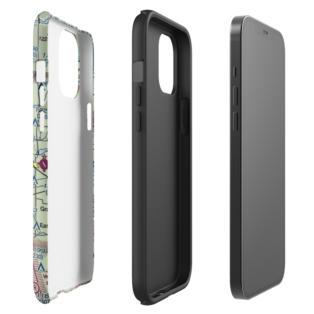 Accurate Airport (67WI) VFR Sectional  Tough iPhone Case iPhone 12 Pro Max model shown