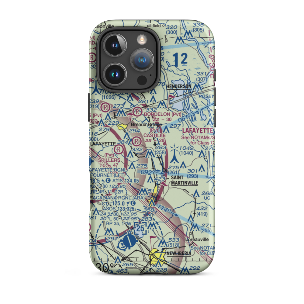 Ace Flying Airport (38LS) VFR Sectional  Tough iPhone Case iPhone 16 Pro Max model shown