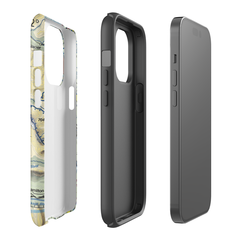 Acme Field (WA12) VFR Sectional  Tough iPhone Case iPhone 14 Pro model shown