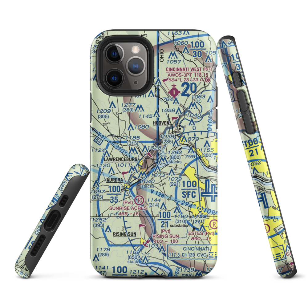 Action Airpark (I38) VFR Sectional  Tough iPhone Case iPhone 11 Pro model shown