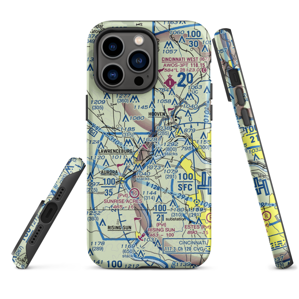 Action Airpark (I38) VFR Sectional  Tough iPhone Case iPhone 14 Pro Max model shown