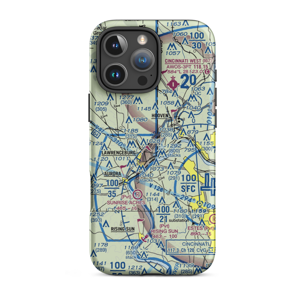 Action Airpark (I38) VFR Sectional  Tough iPhone Case iPhone 16 Pro Max model shown