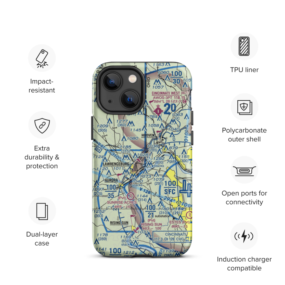 Action Airpark (I38) VFR Sectional  Tough iPhone Case iPhone 13 mini model shown