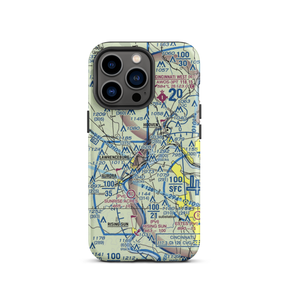 Action Airpark (I38) VFR Sectional  Tough iPhone Case iPhone 13 Pro model shown
