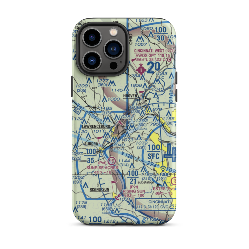 Action Airpark (I38) VFR Sectional  Tough iPhone Case iPhone 13 Pro Max model shown