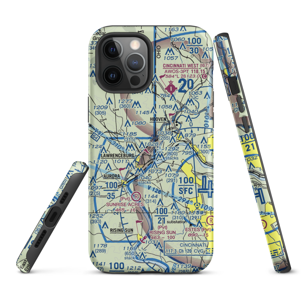Action Airpark (I38) VFR Sectional  Tough iPhone Case iPhone 12 Pro Max model shown