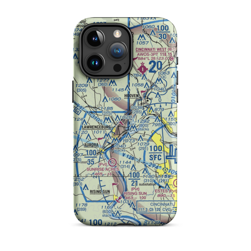 Action Airpark (I38) VFR Sectional  Tough iPhone Case iPhone 15 Pro Max model shown