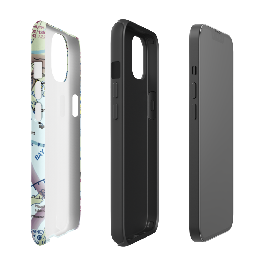 Acushnet River Seaplane Base (6MA8) VFR Sectional  Tough iPhone Case iPhone 13 model shown