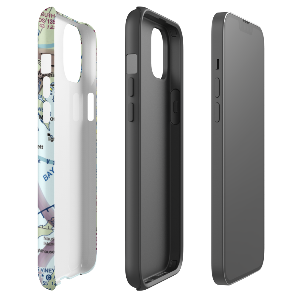 Acushnet River Seaplane Base (6MA8) VFR Sectional  Tough iPhone Case iPhone 14 Plus model shown