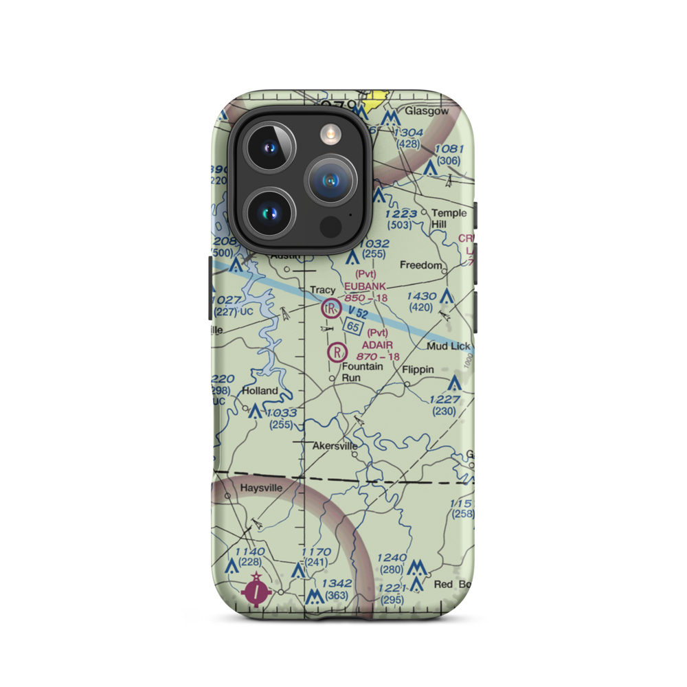 Adair Airport (6KY4) VFR Sectional  Tough iPhone Case iPhone 16 Pro model shown