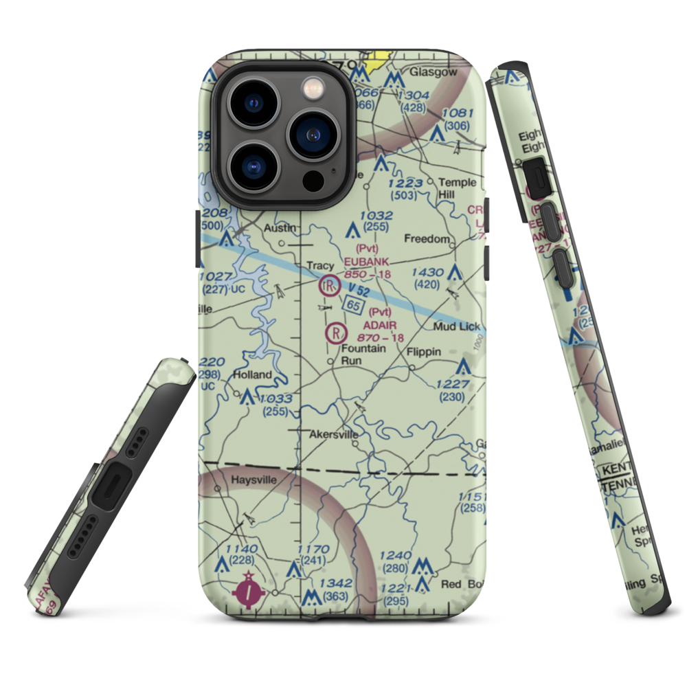Adair Airport (6KY4) VFR Sectional  Tough iPhone Case iPhone 13 Pro Max model shown