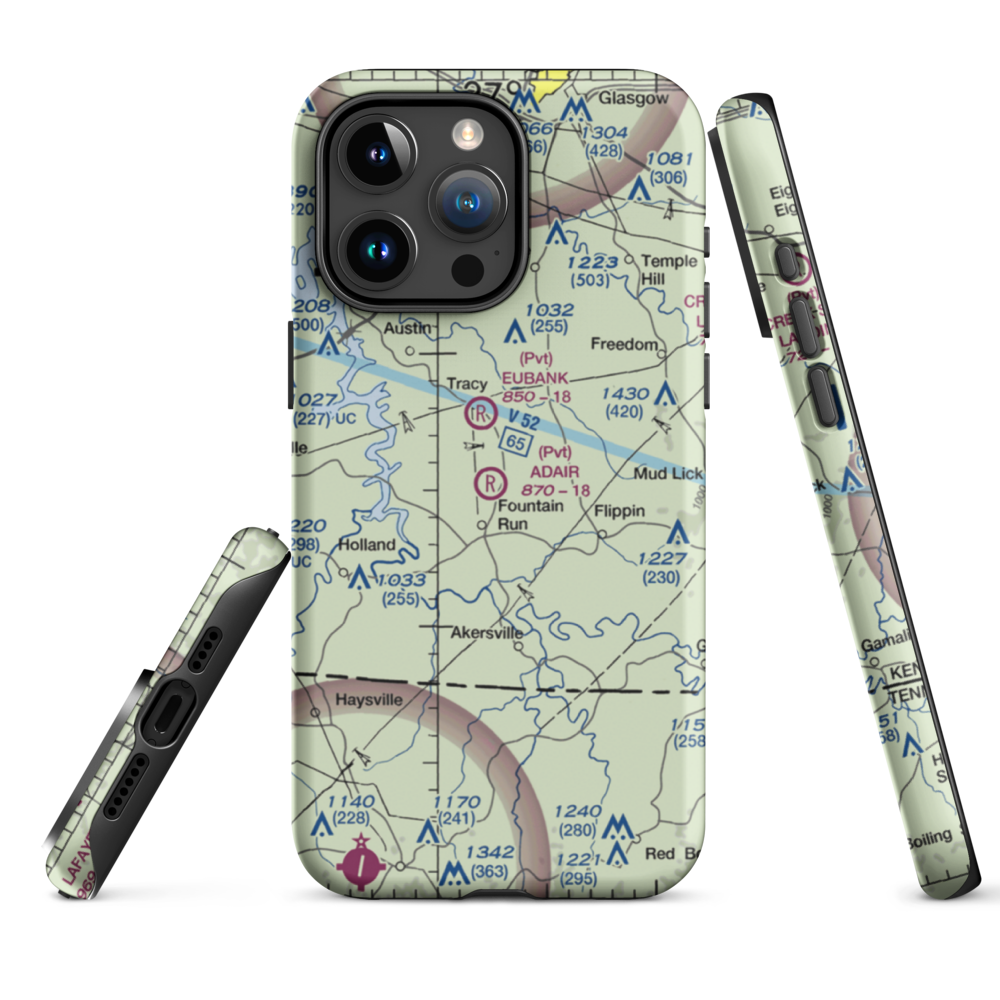 Adair Airport (6KY4) VFR Sectional  Tough iPhone Case iPhone 15 Pro Max model shown