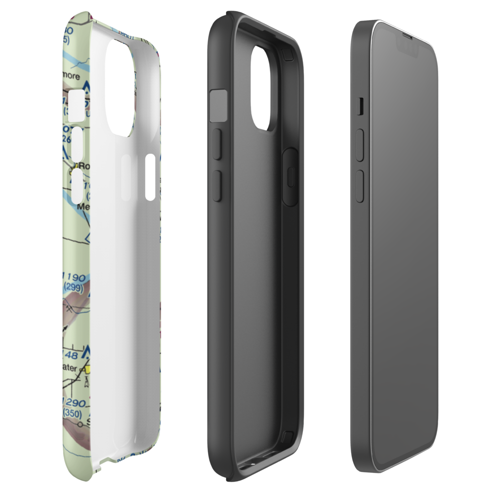 Adams Airport (1II2) VFR Sectional  Tough iPhone Case iPhone 14 Plus model shown