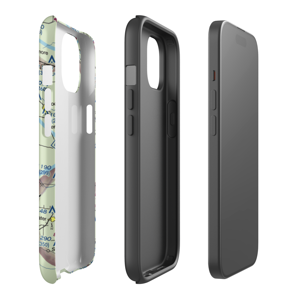 Adams Airport (1II2) VFR Sectional  Tough iPhone Case iPhone 15 model shown