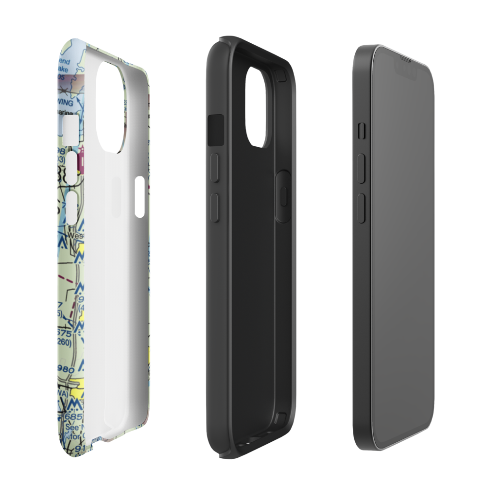 Adams Private Airport (94IS) VFR Sectional  Tough iPhone Case iPhone 13 model shown
