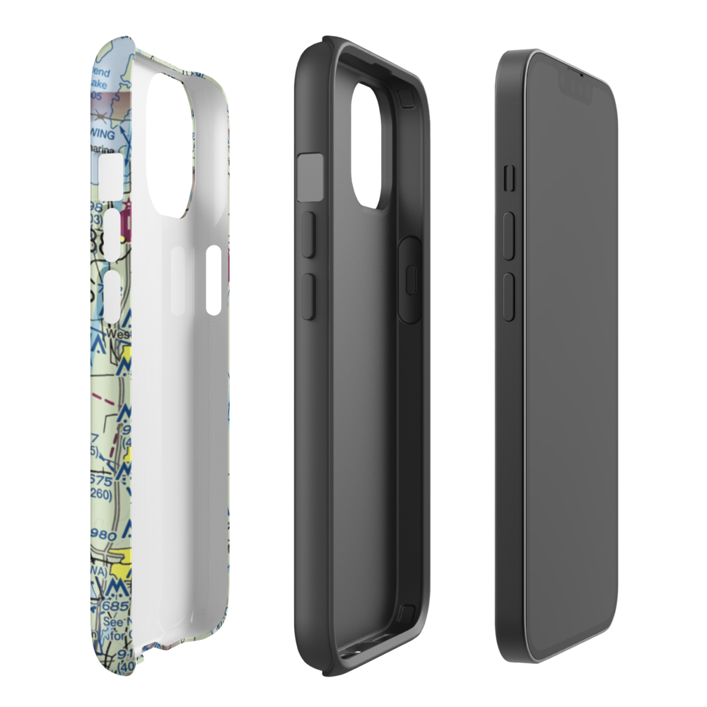 Adams Private Airport (94IS) VFR Sectional  Tough iPhone Case iPhone 14 model shown