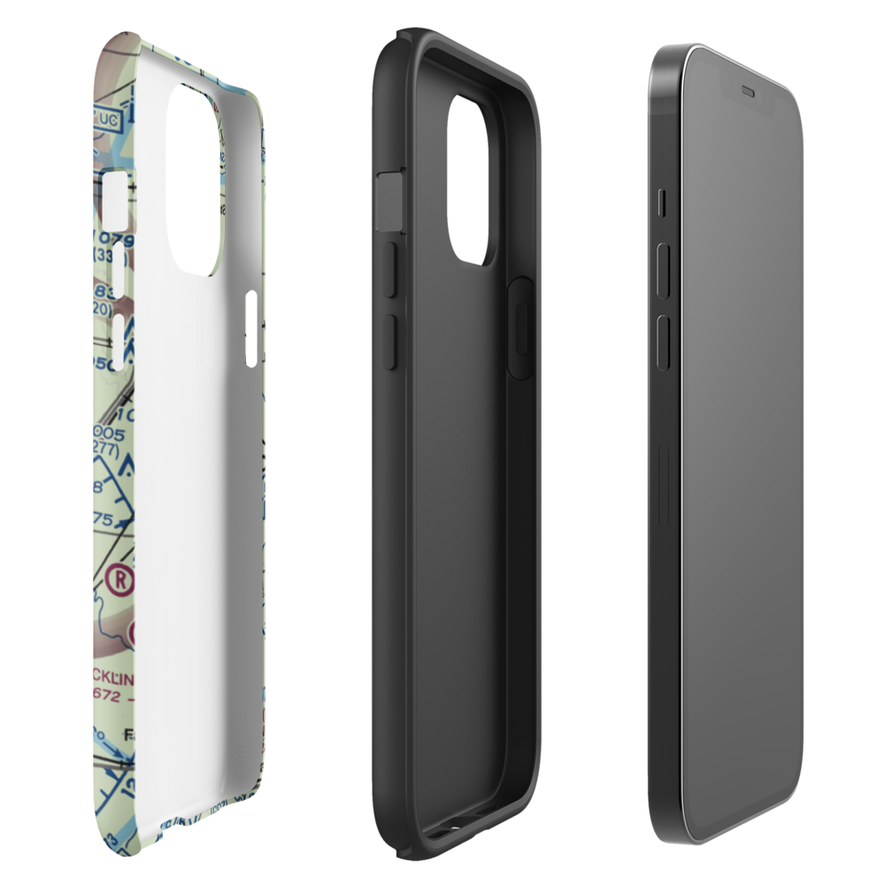 Adams Restricted Landing Area Number 1 (70LL) VFR Sectional  Tough iPhone Case iPhone 12 Pro Max model shown