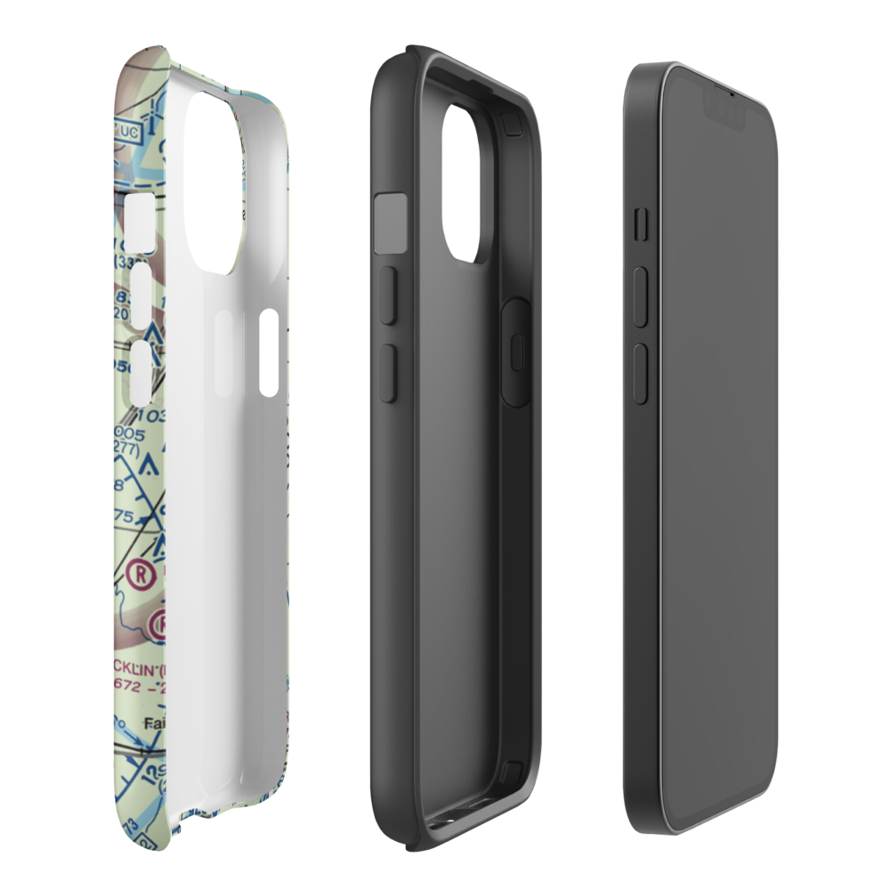 Adams Restricted Landing Area Number 1 (70LL) VFR Sectional  Tough iPhone Case iPhone 14 model shown