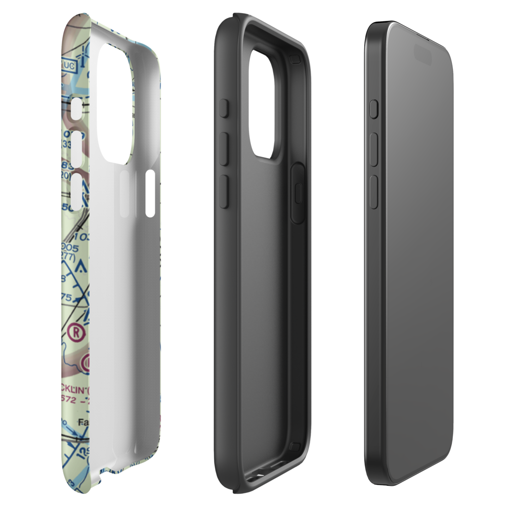 Adams Restricted Landing Area Number 1 (70LL) VFR Sectional  Tough iPhone Case iPhone 15 Pro Max model shown