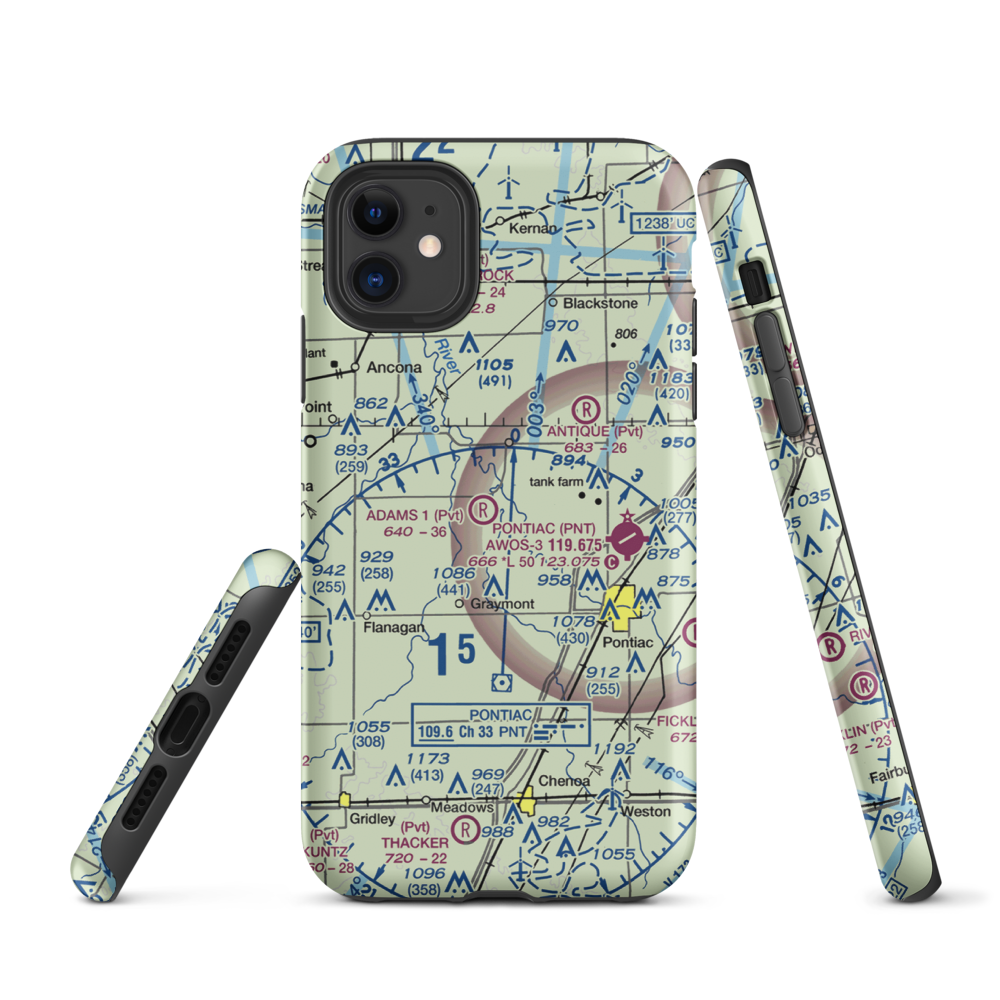 Adams Restricted Landing Area Number 2 (2LL7) VFR Sectional  Tough iPhone Case iPhone 11 model shown