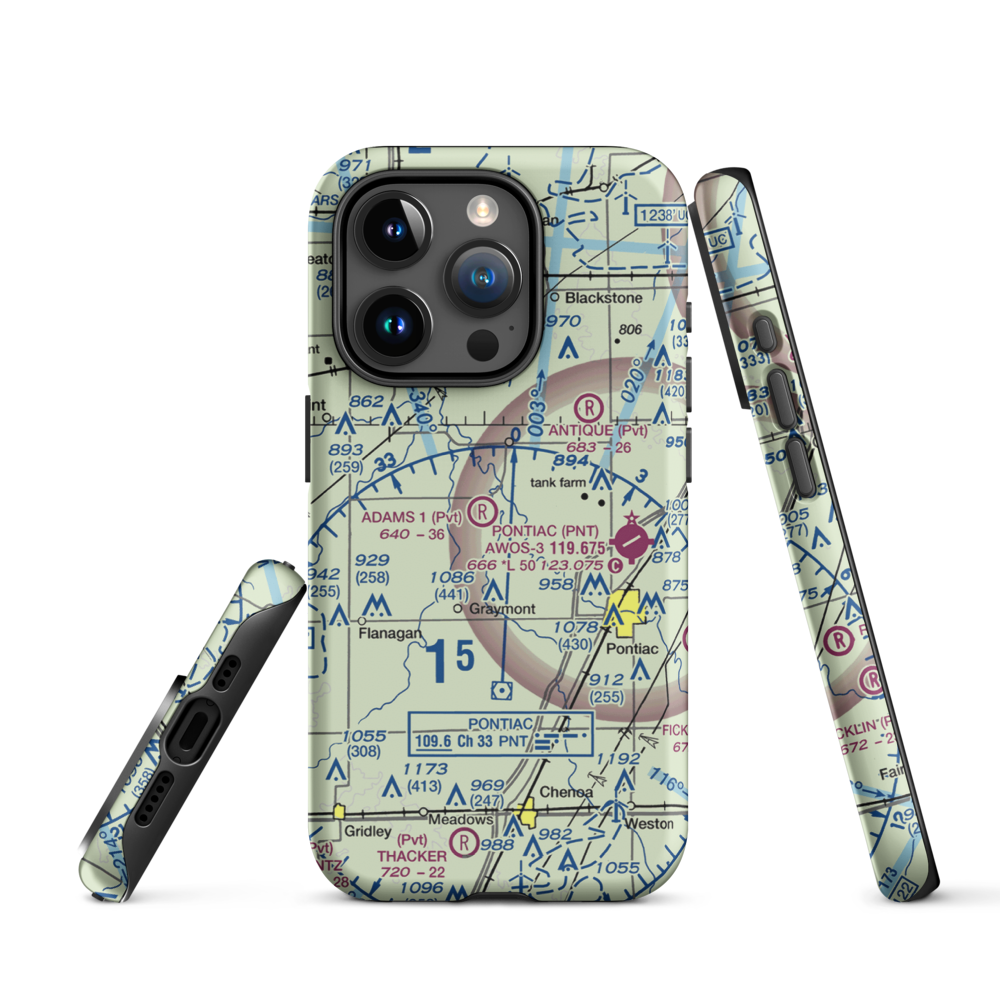 Adams Restricted Landing Area Number 2 (2LL7) VFR Sectional  Tough iPhone Case iPhone 15 Pro model shown