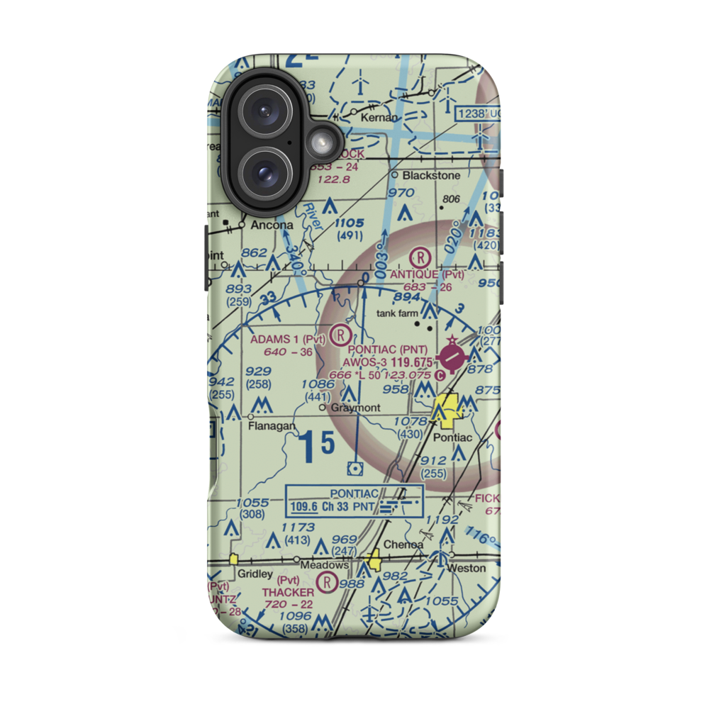 Adams Restricted Landing Area Number 2 (2LL7) VFR Sectional  Tough iPhone Case iPhone 16 Plus model shown