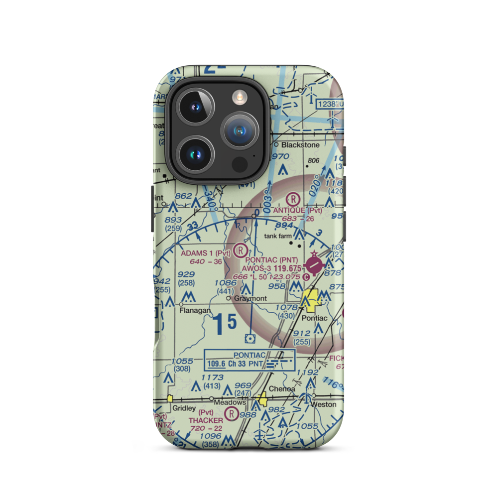 Adams Restricted Landing Area Number 2 (2LL7) VFR Sectional  Tough iPhone Case iPhone 16 Pro model shown