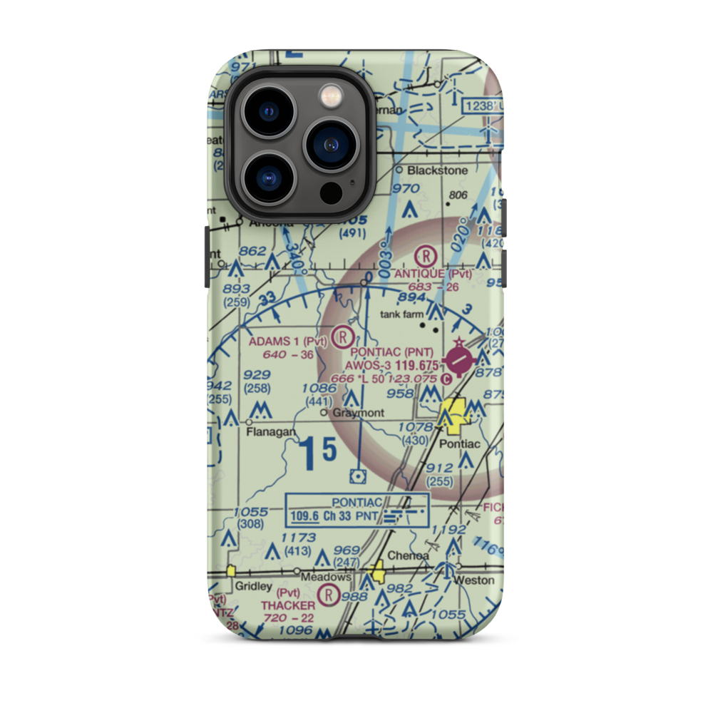Adams Restricted Landing Area Number 2 (2LL7) VFR Sectional  Tough iPhone Case iPhone 14 Pro Max model shown