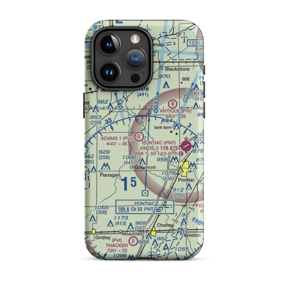 Adams Restricted Landing Area Number 2 (2LL7) VFR Sectional  Tough iPhone Case iPhone 15 Pro Max model shown