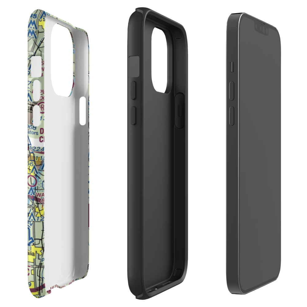 Adams Strip (83OH) VFR Sectional  Tough iPhone Case iPhone 13 Pro Max model shown