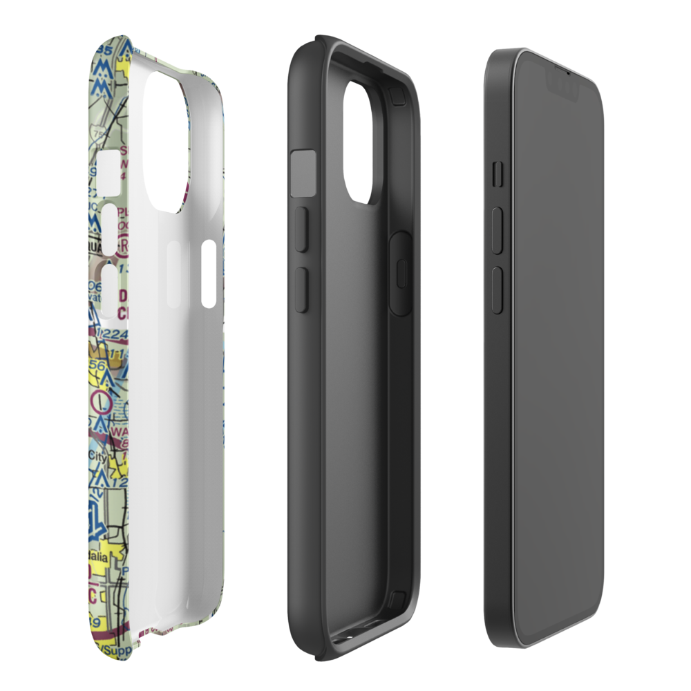 Adams Strip (83OH) VFR Sectional  Tough iPhone Case iPhone 14 model shown