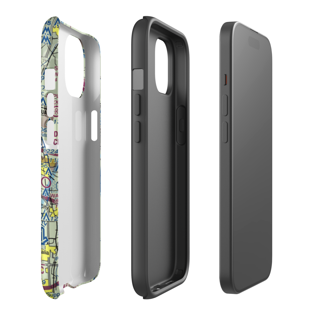 Adams Strip (83OH) VFR Sectional  Tough iPhone Case iPhone 15 model shown