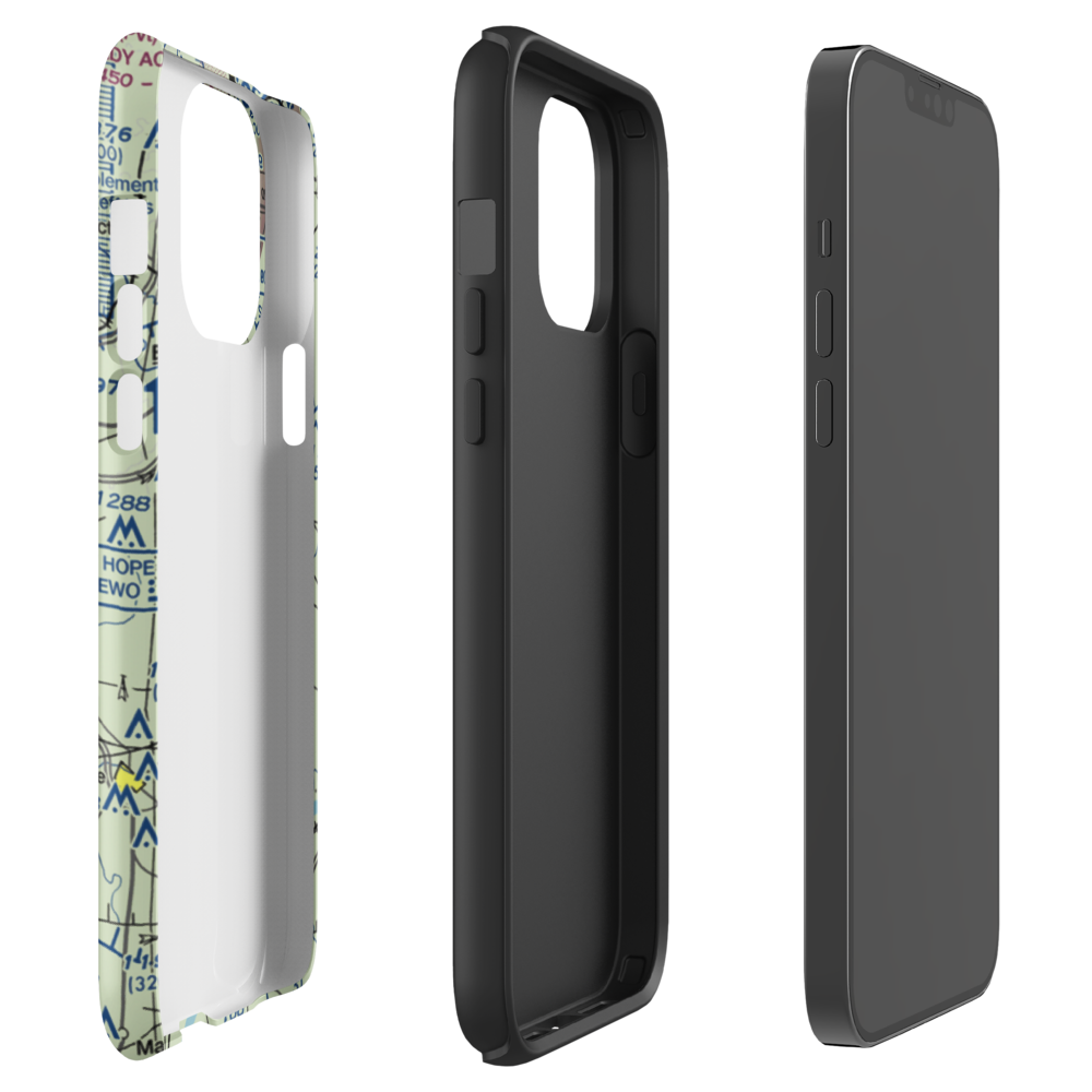Addington Field (EKX) VFR Sectional  Tough iPhone Case iPhone 13 Pro Max model shown