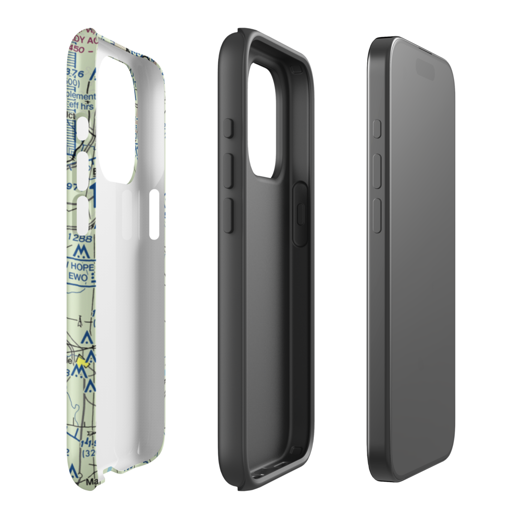 Addington Field (EKX) VFR Sectional  Tough iPhone Case iPhone 15 Pro model shown