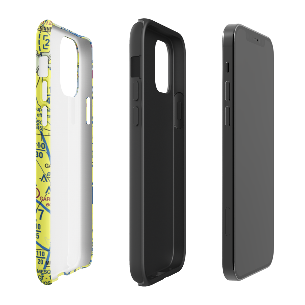 Addison Airport (ADS) VFR Sectional  Tough iPhone Case iPhone 12 Pro model shown