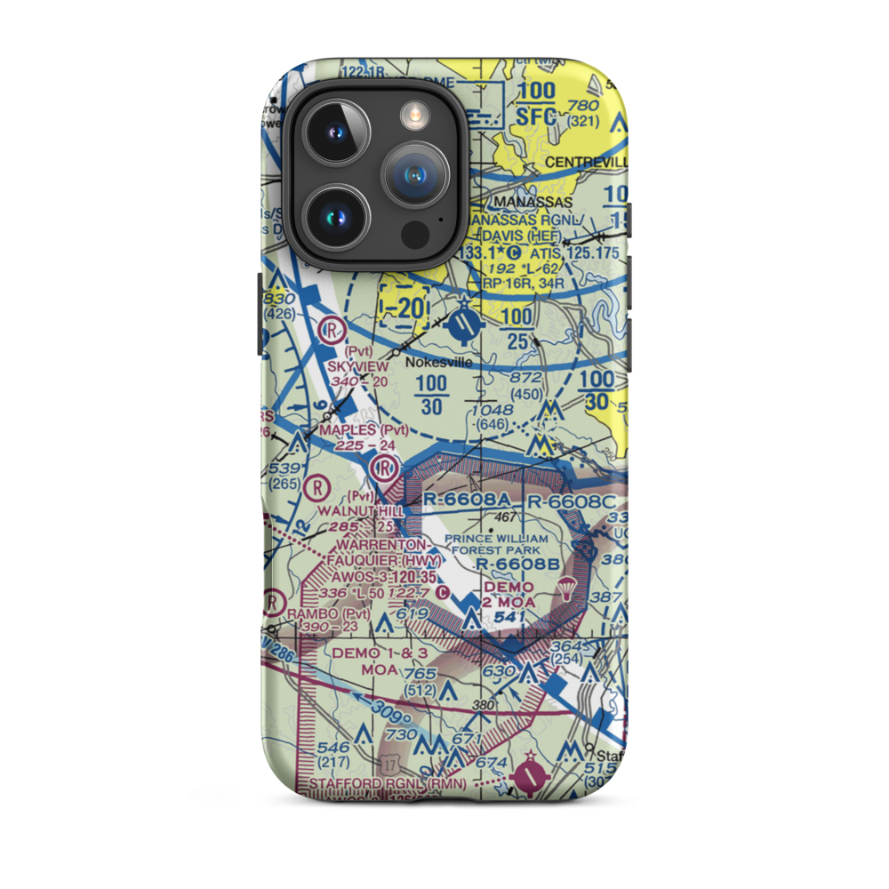 Aden Field (VA71) VFR Sectional  Tough iPhone Case iPhone 16 Pro Max model shown