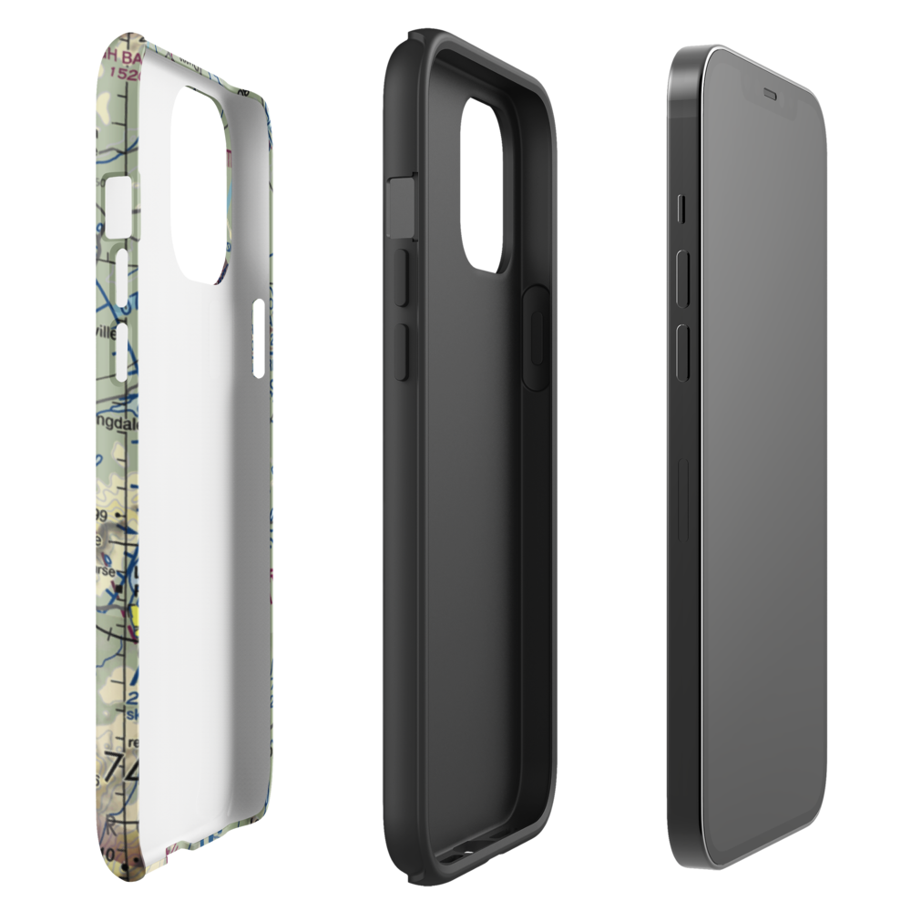 Adirondack Regional Airport (SLK) VFR Sectional  Tough iPhone Case iPhone 12 Pro Max model shown