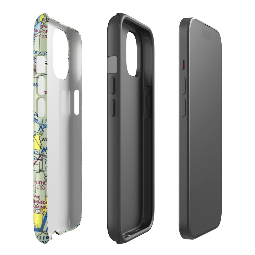 Adkins RLA Restricted Landing Area (8IL0) VFR Sectional  Tough iPhone Case iPhone 15 model shown