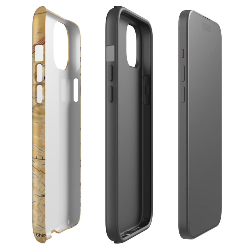 Adobe Ranch Private Airport (NM37) VFR Sectional  Tough iPhone Case iPhone 15 Plus model shown