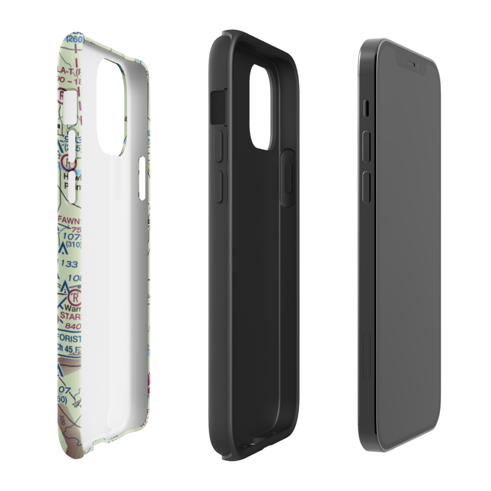 Adventures Aloft Airport (MO07) VFR Sectional  Tough iPhone Case iPhone 12 Pro model shown