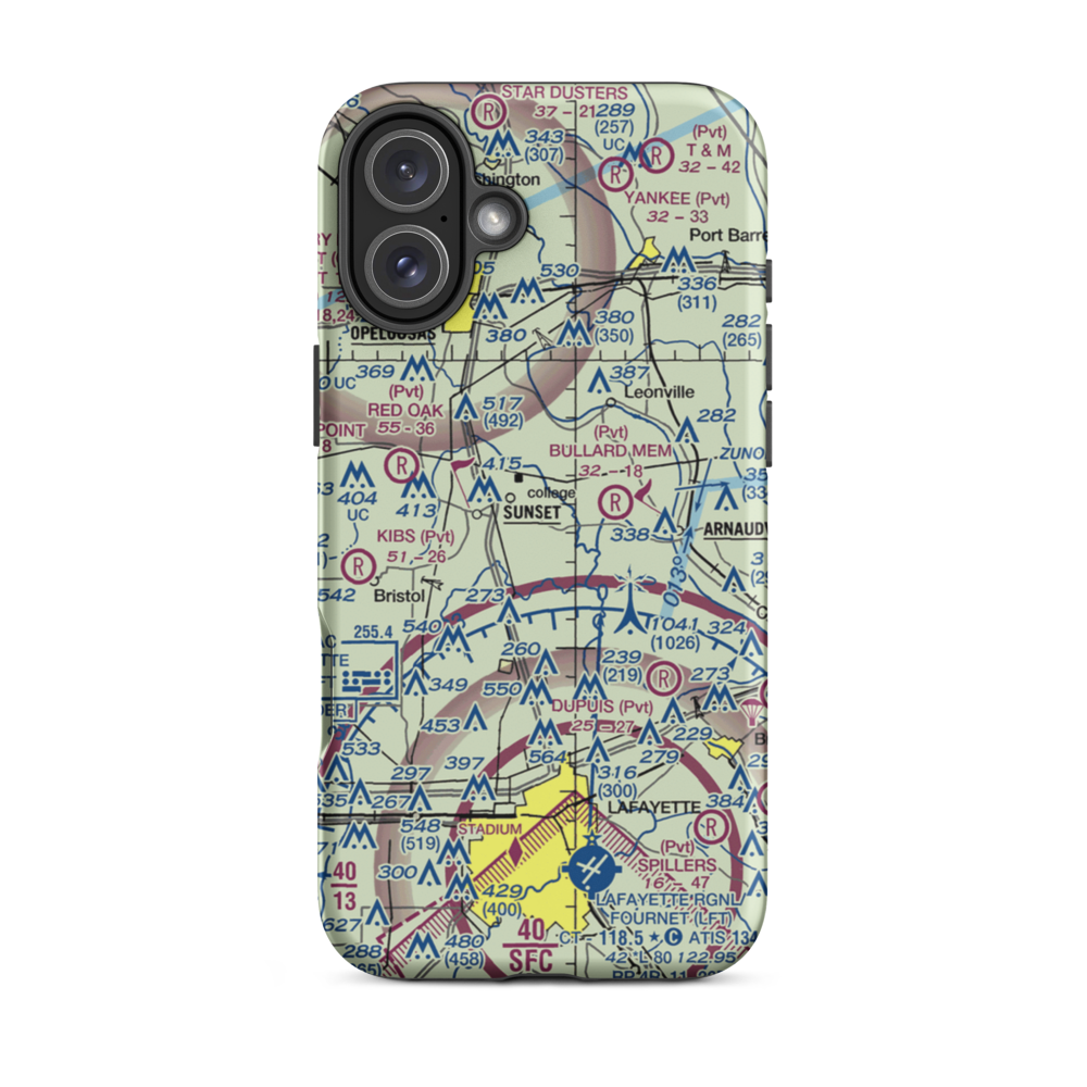 Aeleron Airport (08LS) VFR Sectional  Tough iPhone Case iPhone 12 Pro model shown