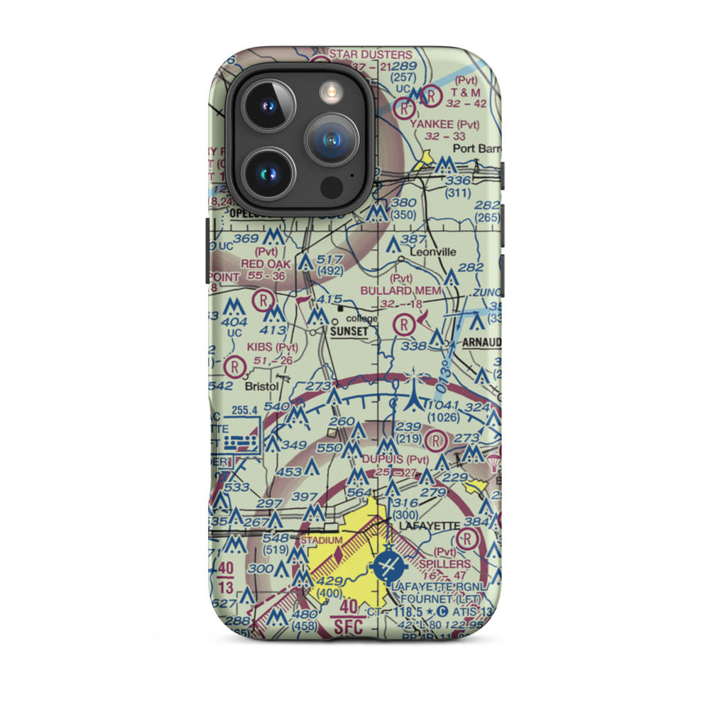 Aeleron Airport (08LS) VFR Sectional  Tough iPhone Case iPhone 16 Pro Max model shown