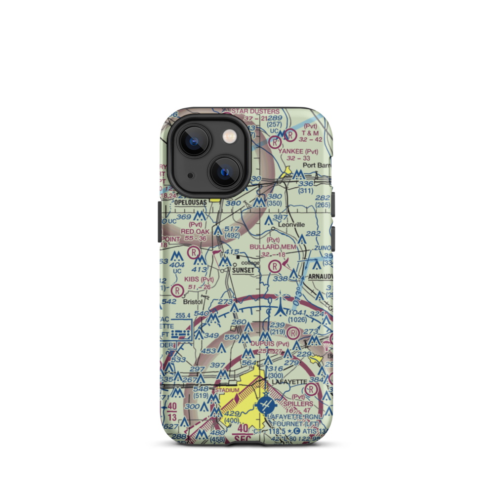 Aeleron Airport (08LS) VFR Sectional  Tough iPhone Case iPhone 13 mini model shown