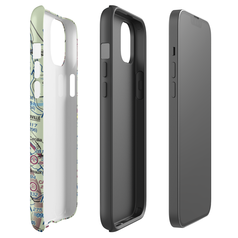 Aeleron Airport (08LS) VFR Sectional  Tough iPhone Case iPhone 14 Plus model shown
