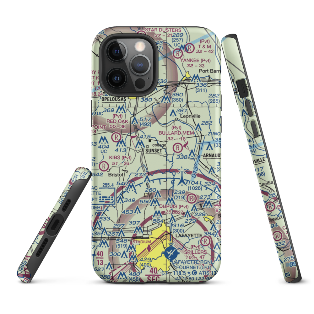 Aeleron Airport (08LS) VFR Sectional  Tough iPhone Case iPhone 12 Pro Max model shown